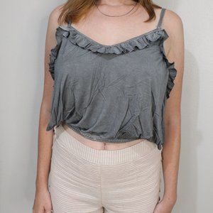 Super Soft Grey Pol Crop Top